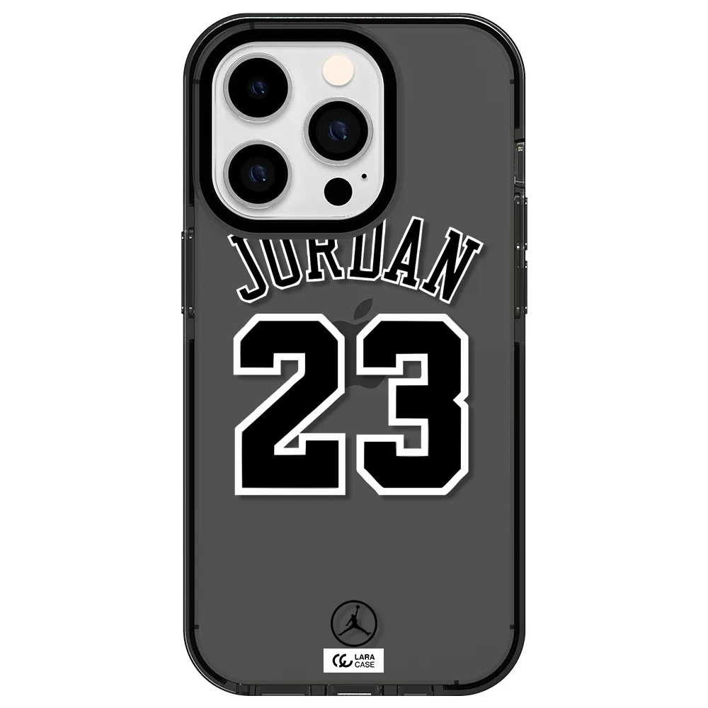 Twenty Three Jordan Apple iPhone 14 pro impact Smoke Black Case