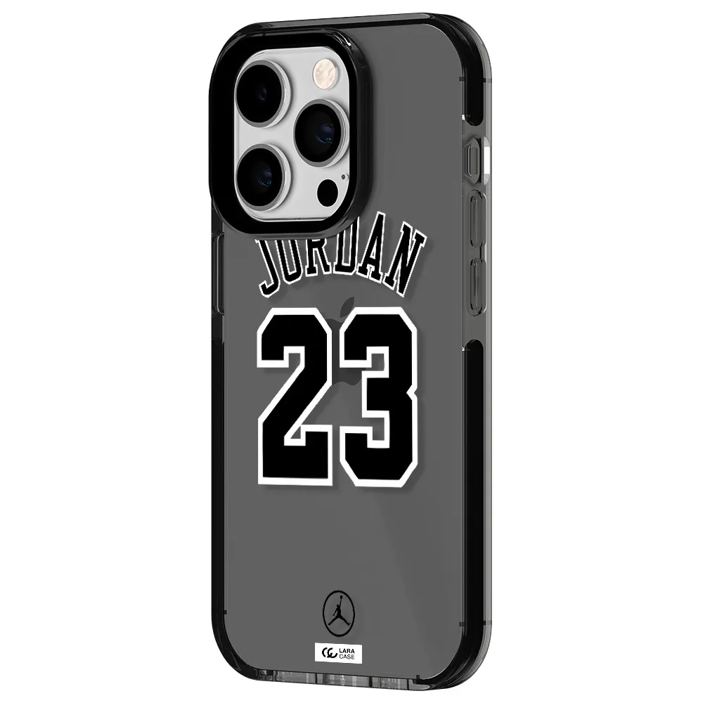 Twenty Three Jordan Apple iPhone 14 pro impact Smoke Black Case