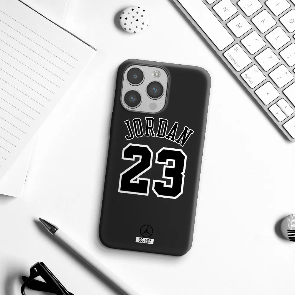 Twenty Three Jordan Apple iPhone 14 pro max Silicone black Case