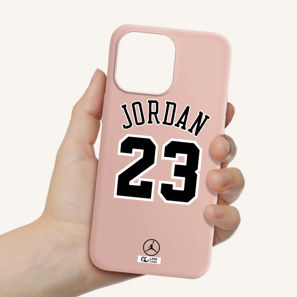 Twenty Three Jordan Apple iPhone 14 pro max Silicone pastel pink Case