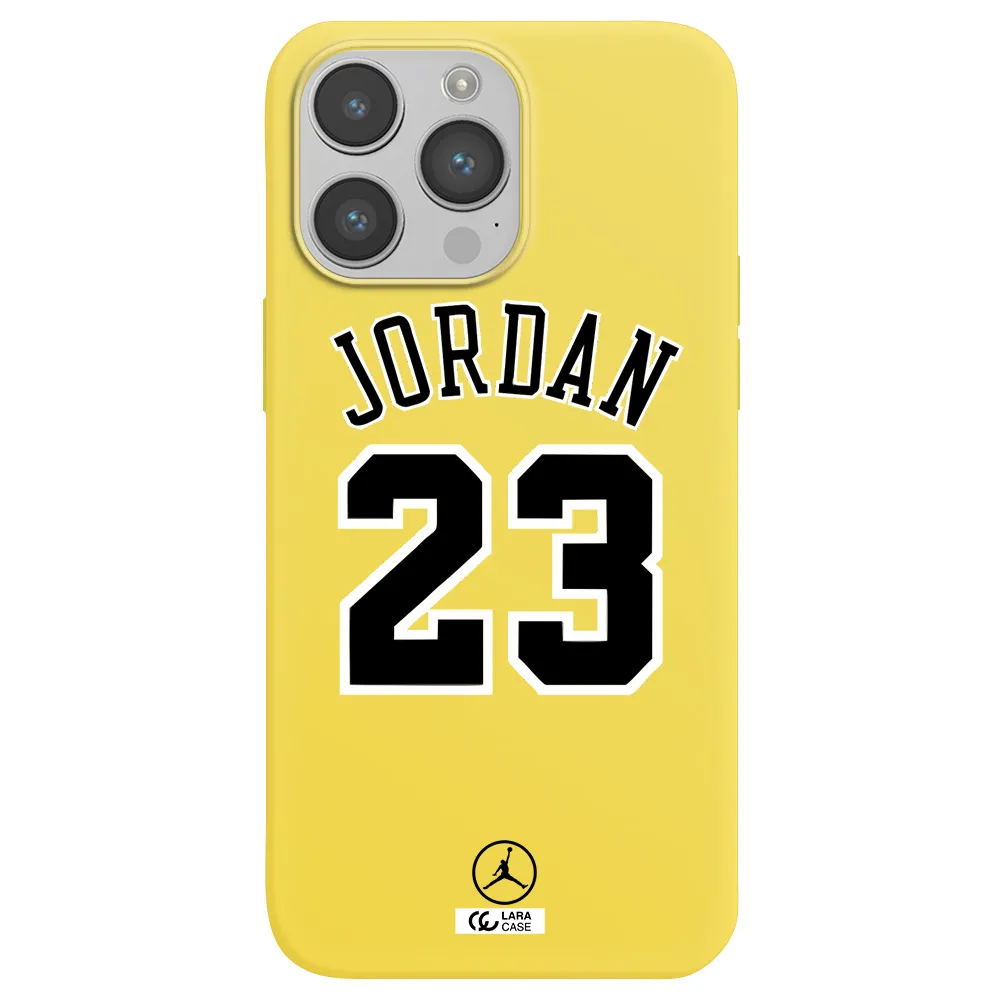 Twenty Three Jordan Apple iPhone 14 pro Silicone canary yellow Case