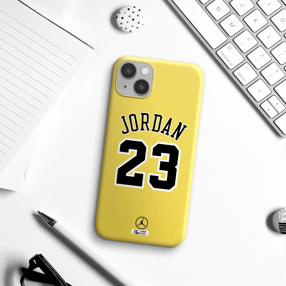 Twenty Three Jordan Apple iPhone 14 Silicone canary yellow Case