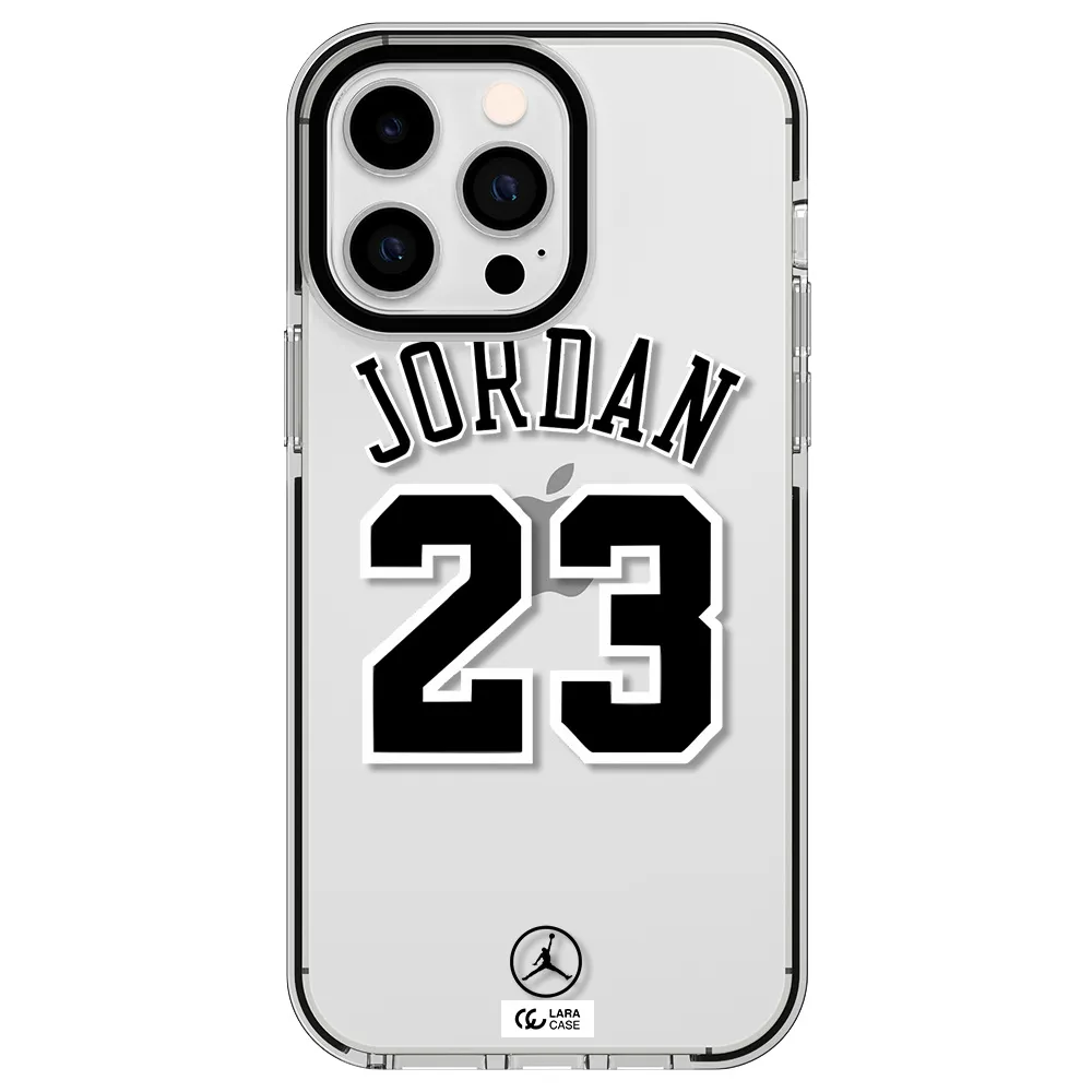 Twenty Three Jordan Apple iPhone 15 Pro impact black border Case