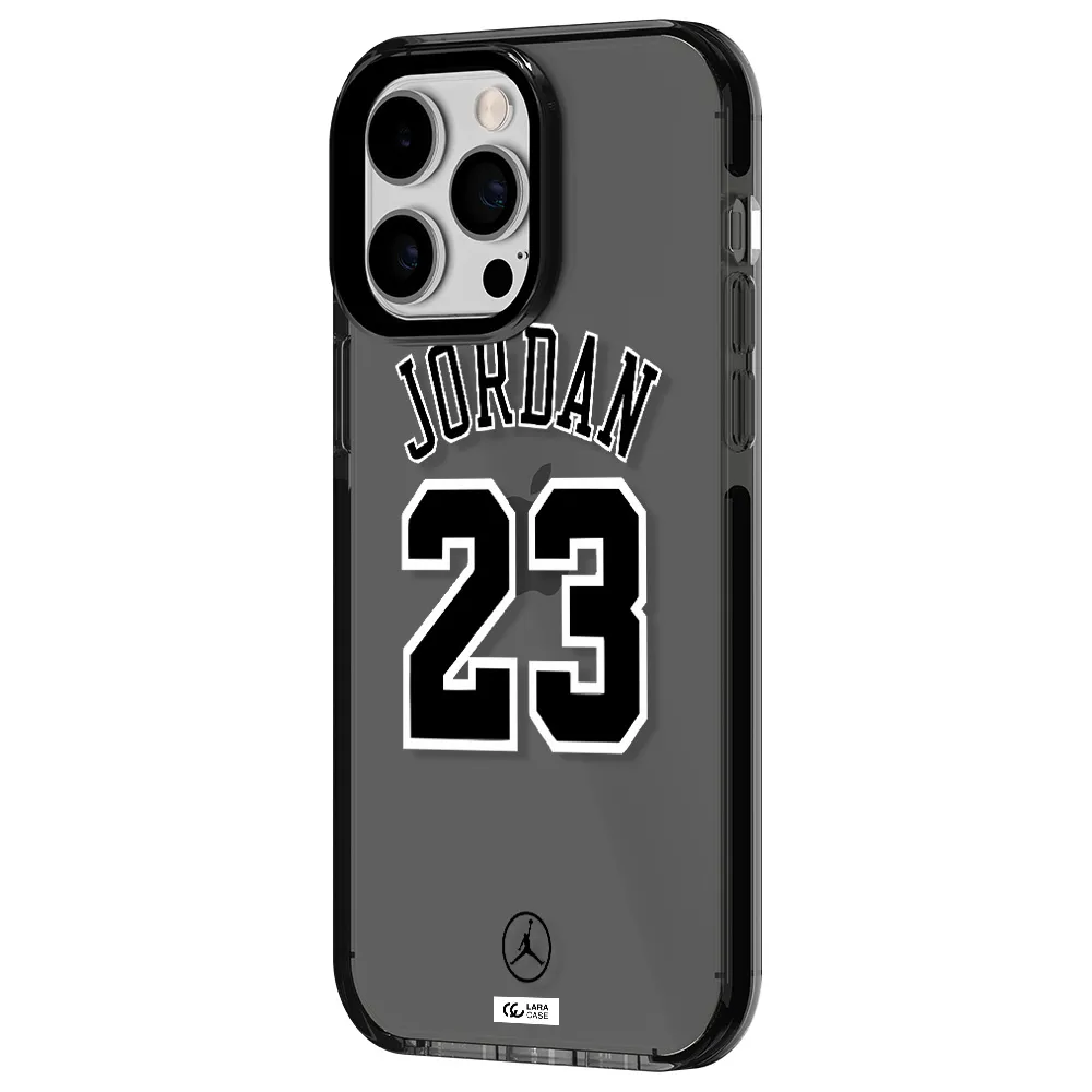 Twenty Three Jordan Apple iPhone 15 Pro impact Smoke Black Case