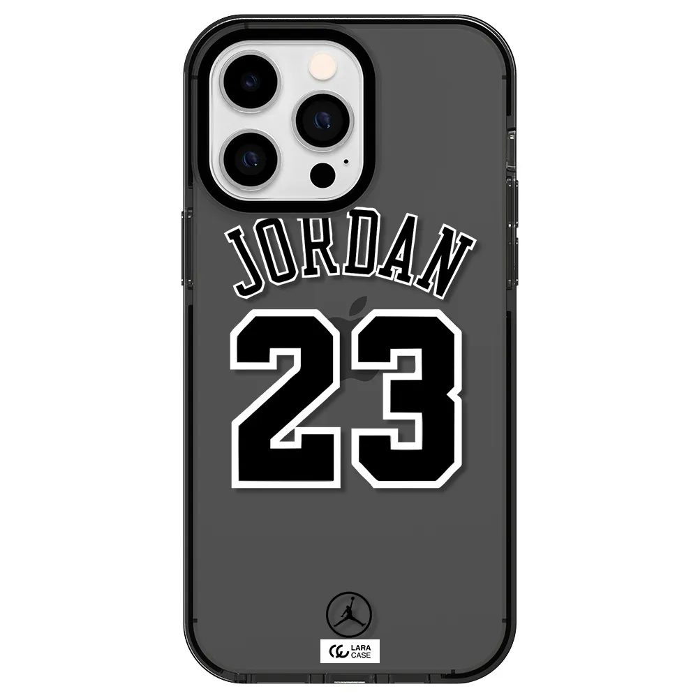 Twenty Three Jordan Apple iPhone 15 Pro Max impact Smoke Black Case