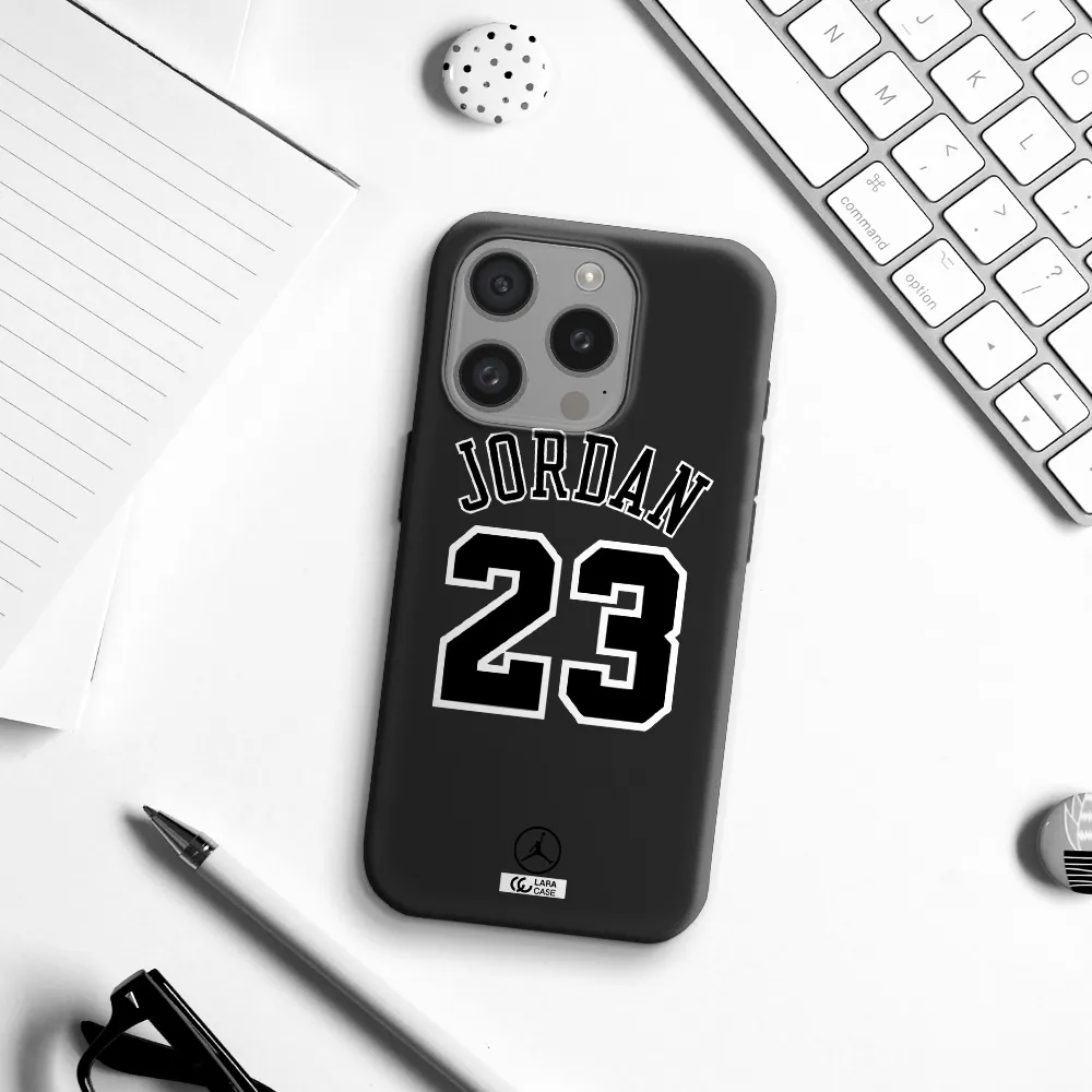 Twenty Three Jordan Apple Iphone 15 Pro Silicone Black Case