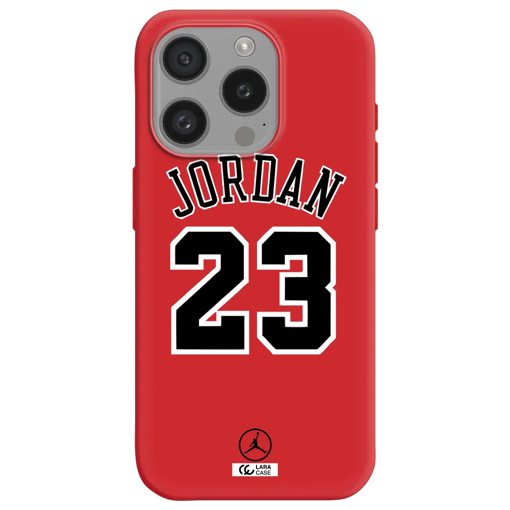 Twenty Three Jordan Apple Iphone 15 Pro Silicone Imperial Red Case