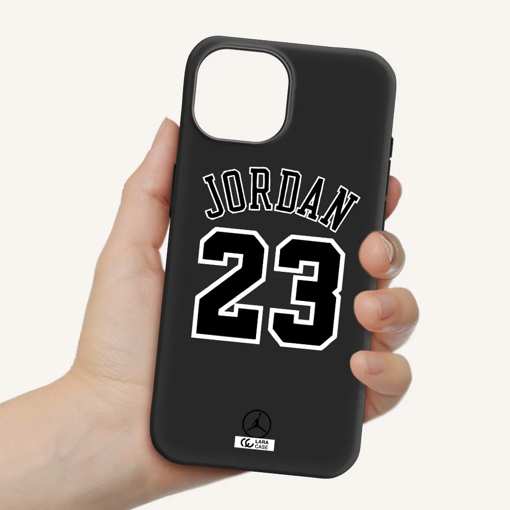 Twenty Three Jordan Apple iPhone 15 Silicone black Case
