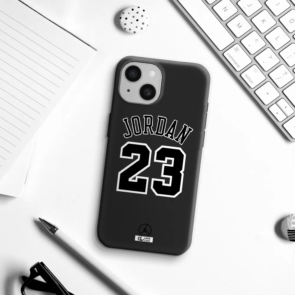 Twenty Three Jordan Apple iPhone 15 Silicone black Case