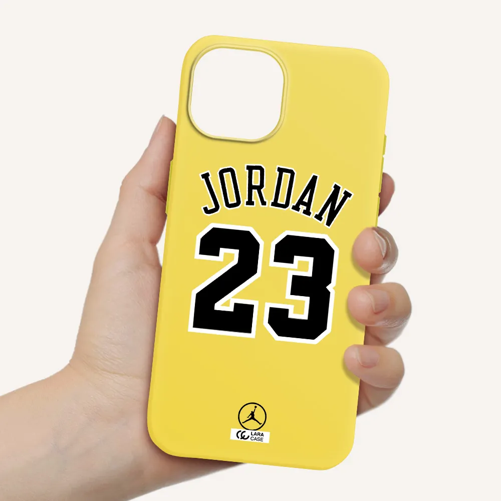 Twenty Three Jordan Apple iPhone 15 Silicone canary yellow Case