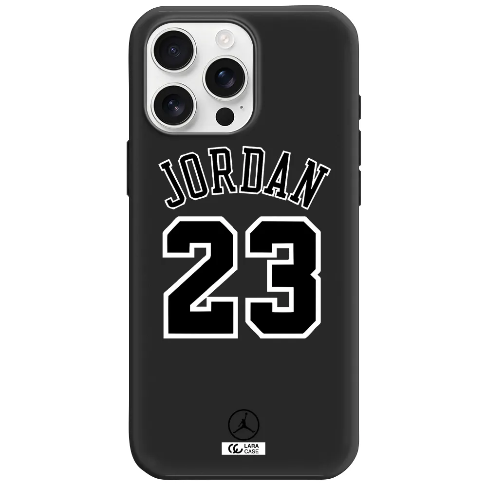 Twenty Three Jordan Apple Iphone 16 Pro Max Silicone Black Case
