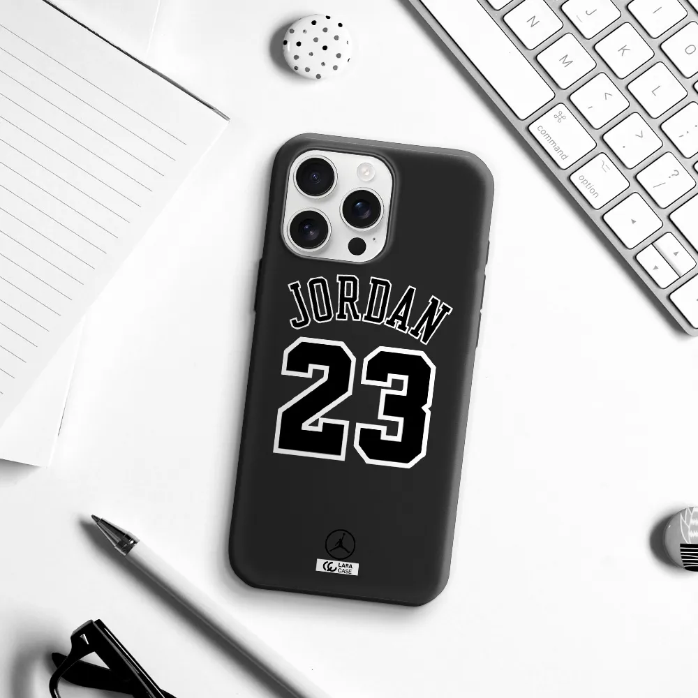Twenty Three Jordan Apple Iphone 16 Pro Max Silicone Black Case
