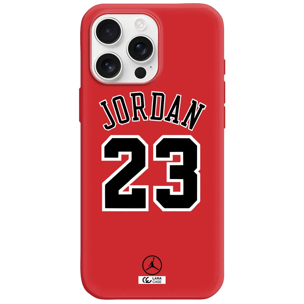 Twenty Three Jordan Apple Iphone 16 Pro Max Silicone Imperial Red Case