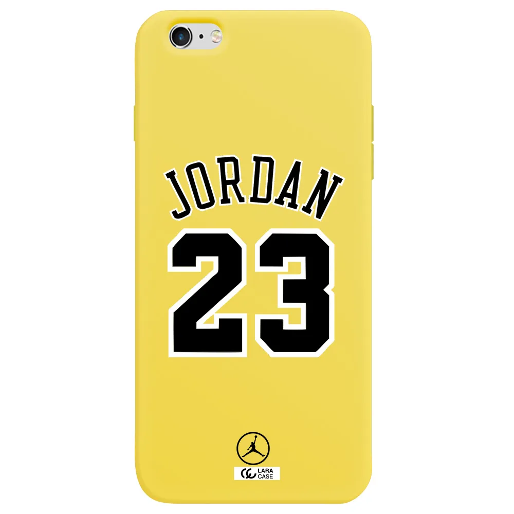 Twenty Three Jordan Apple iPhone 6 plus Silicone canary yellow Case