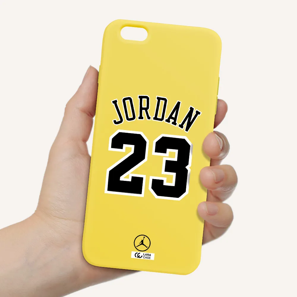 Twenty Three Jordan Apple iPhone 6 plus Silicone canary yellow Case