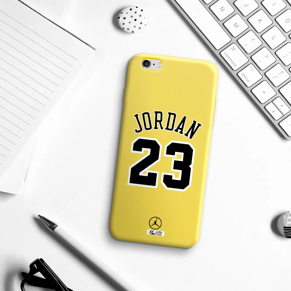 Twenty Three Jordan Apple iPhone 6 plus Silicone canary yellow Case