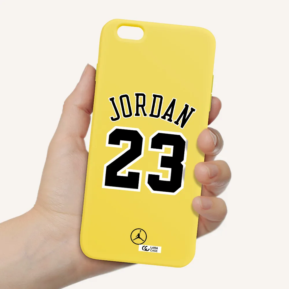 Twenty Three Jordan Apple iPhone 6 s plus Silicone canary yellow Case