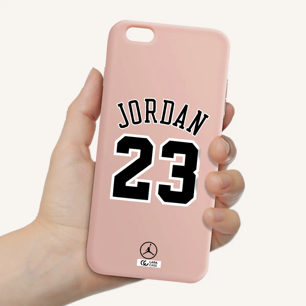 Twenty Three Jordan Apple iPhone 6 s plus Silicone pastel pink Case