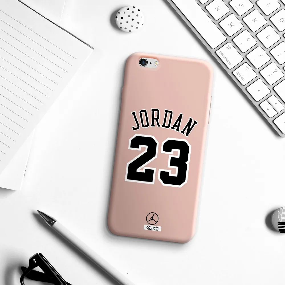 Twenty Three Jordan Apple iPhone 6 s plus Silicone pastel pink Case