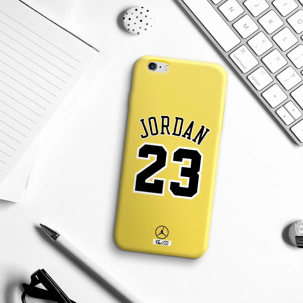 Twenty Three Jordan Apple iPhone 6S Silicone canary yellow Case