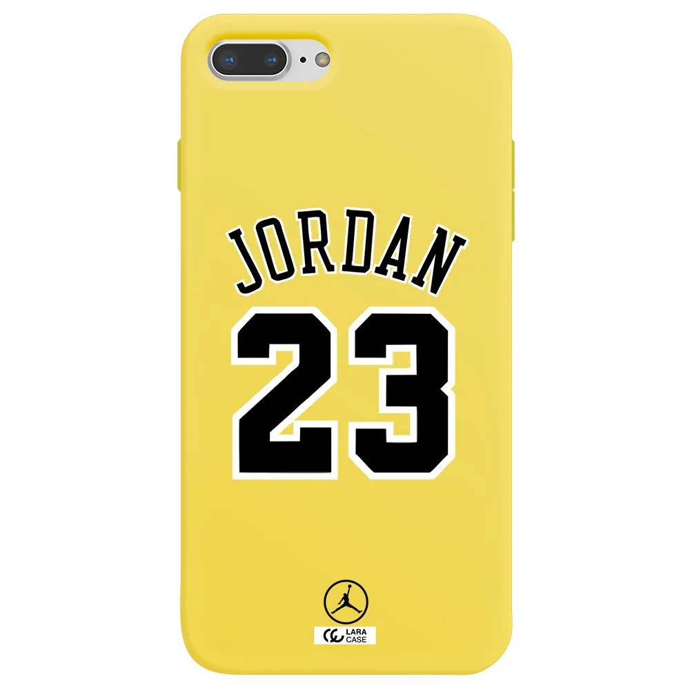 Twenty Three Jordan Apple iPhone 7 plus Silicone canary yellow Case