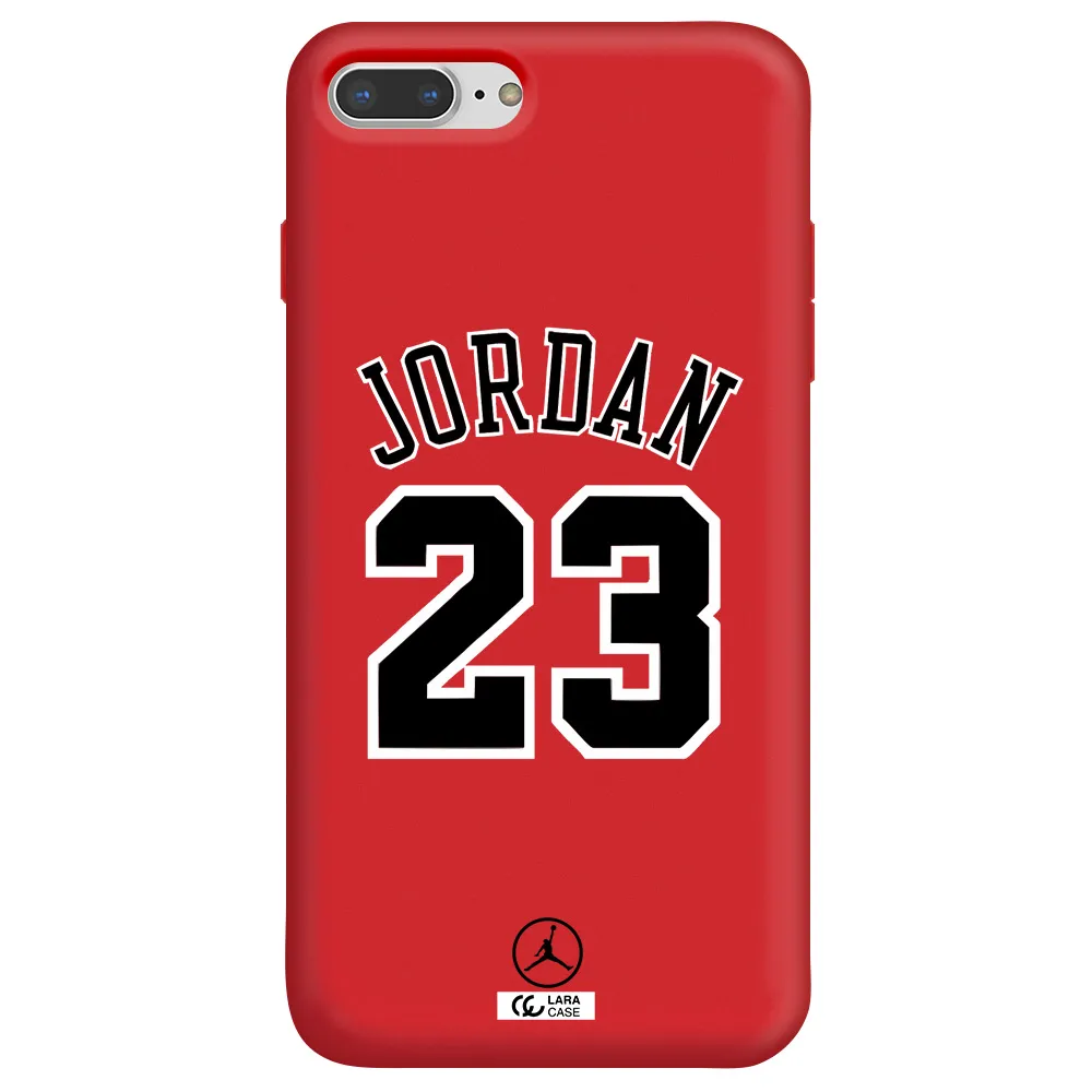 Twenty Three Jordan Apple iPhone 7 plus Silicone Imperial Red Case
