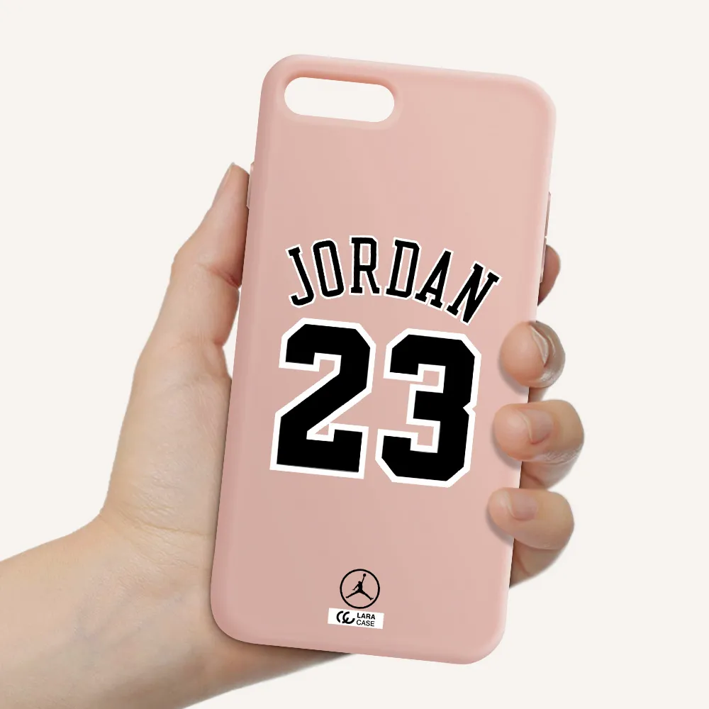 Twenty Three Jordan Apple iPhone 7 plus Silicone pastel pink Case
