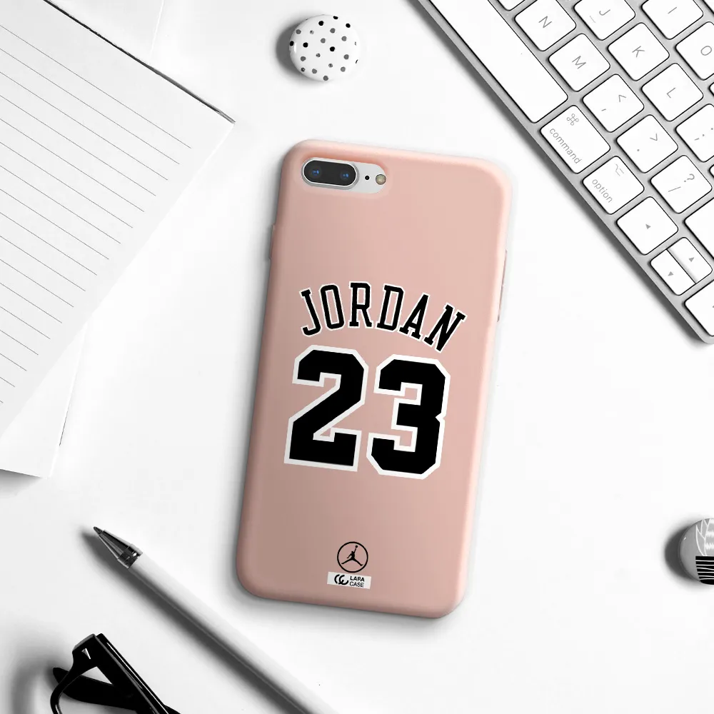 Twenty Three Jordan Apple iPhone 7 plus Silicone pastel pink Case