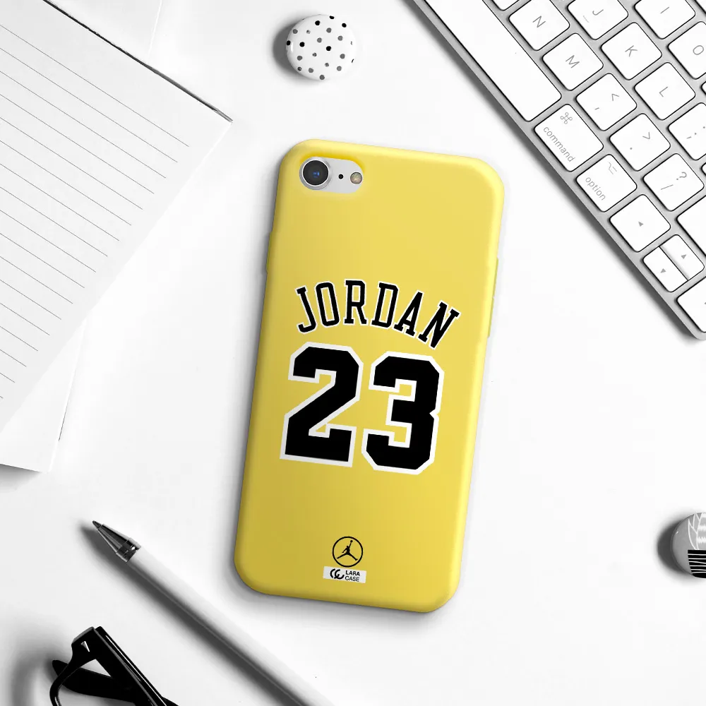 Twenty Three Jordan Apple iPhone 7 Silicone canary yellow Case