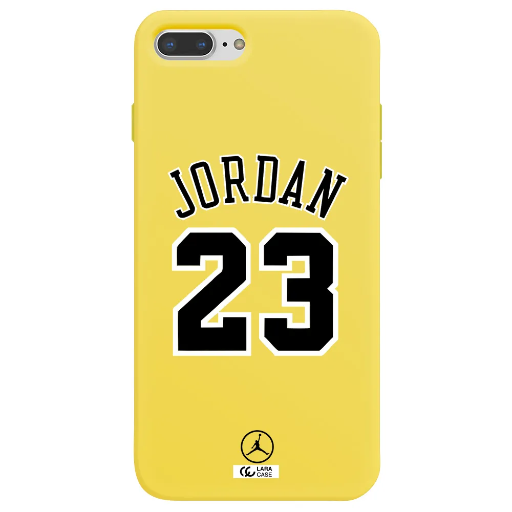 Twenty Three Jordan Apple iPhone 8 plus Silicone canary yellow Case