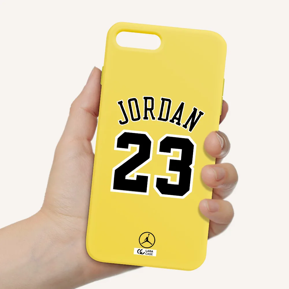 Twenty Three Jordan Apple iPhone 8 plus Silicone canary yellow Case