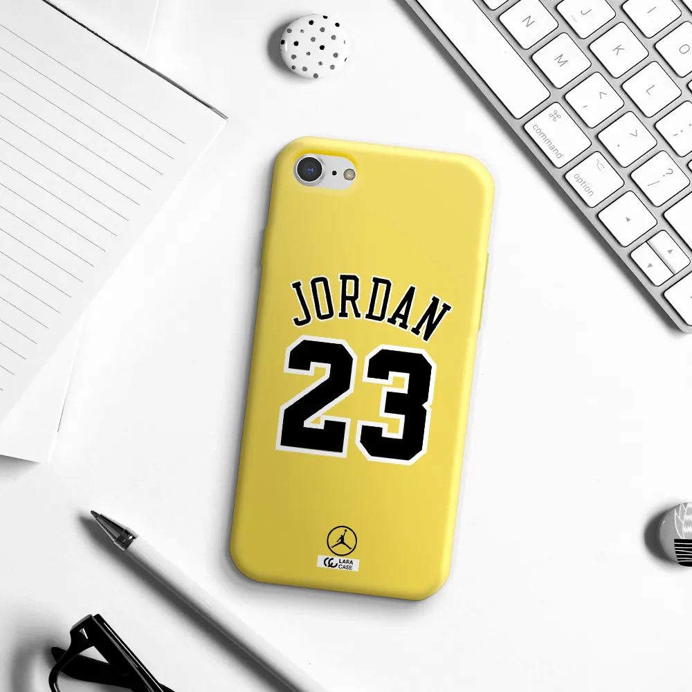 Twenty Three Jordan Apple iPhone 8 Silicone canary yellow Case