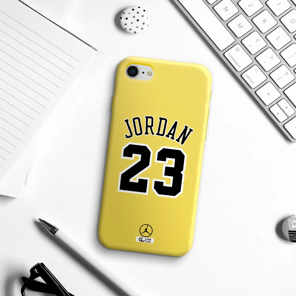 Twenty Three Jordan Apple iPhone se 2020 Silicone canary yellow Case