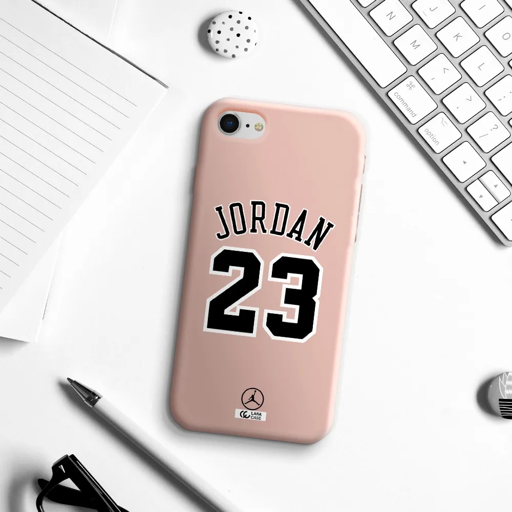 Twenty Three Jordan Apple iPhone se 2020 Silicone pastel pink Case