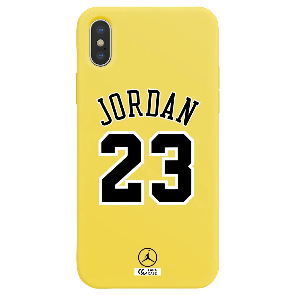 Twenty Three Jordan Apple iPhone X Silicone canary yellow Case