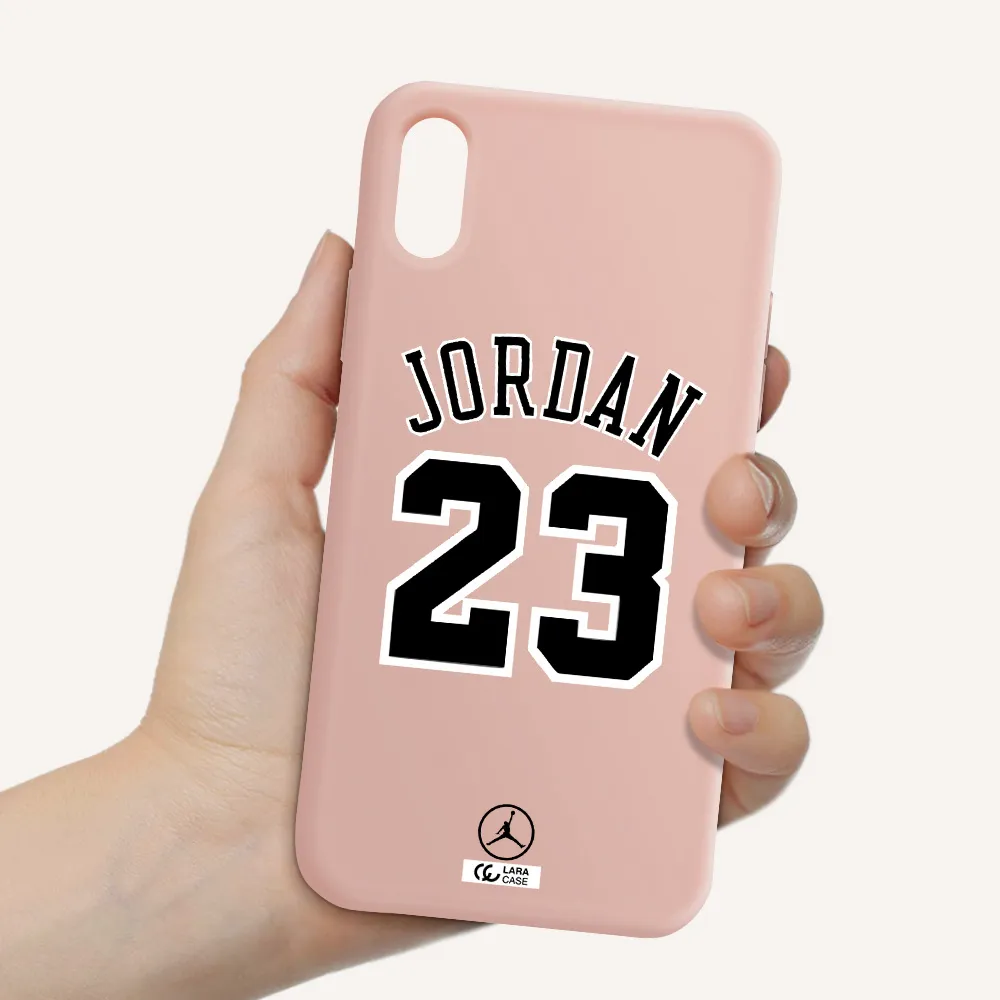 Twenty Three Jordan Apple iPhone X Silicone pastel pink Case