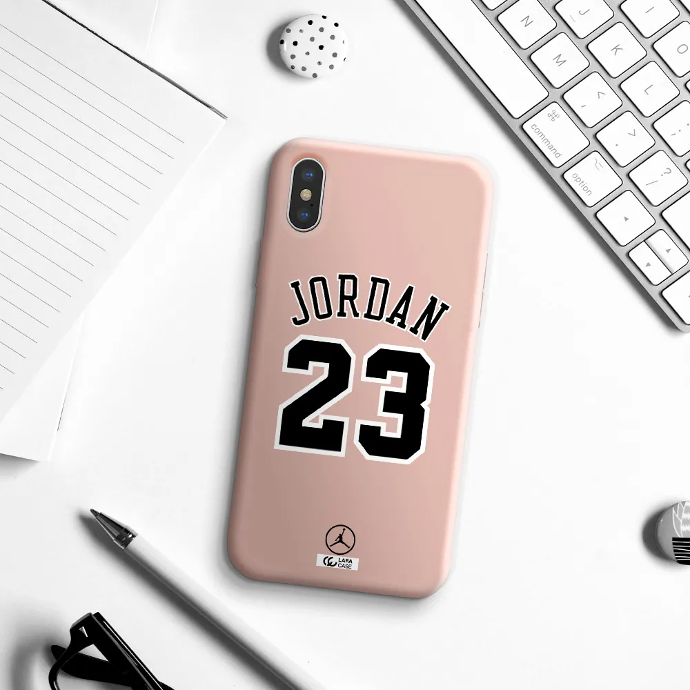 Twenty Three Jordan Apple iPhone X Silicone pastel pink Case