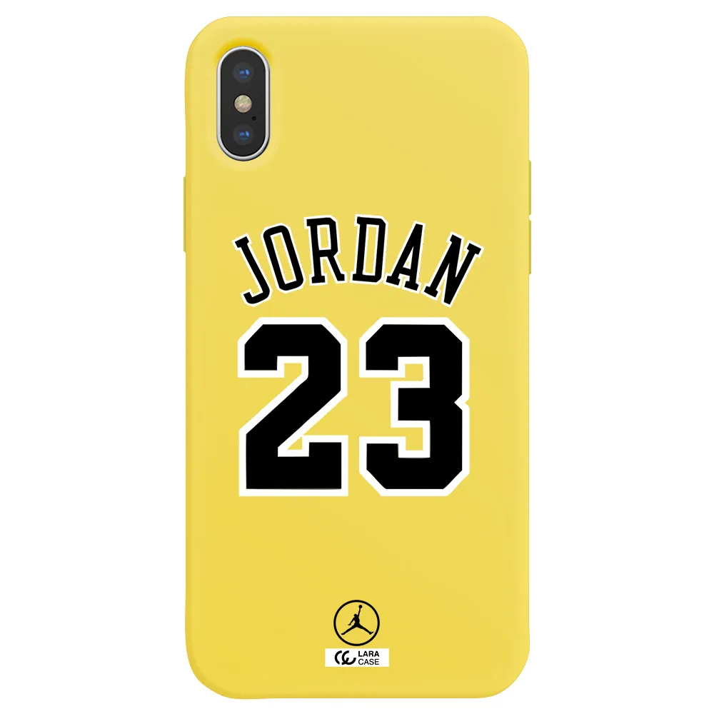 Twenty Three Jordan Apple iPhone XS Silicone canary yellow Case