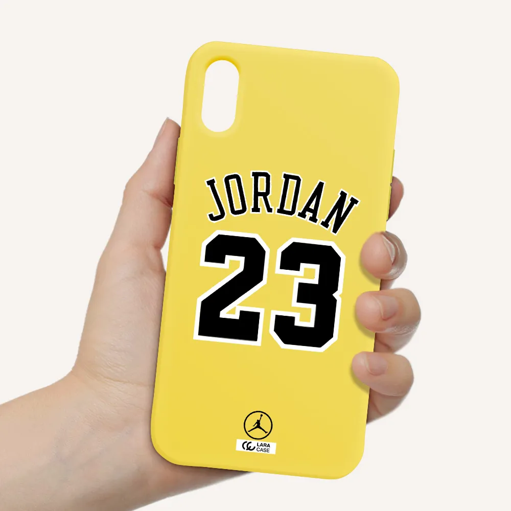 Twenty Three Jordan Apple iPhone XS Silicone canary yellow Case