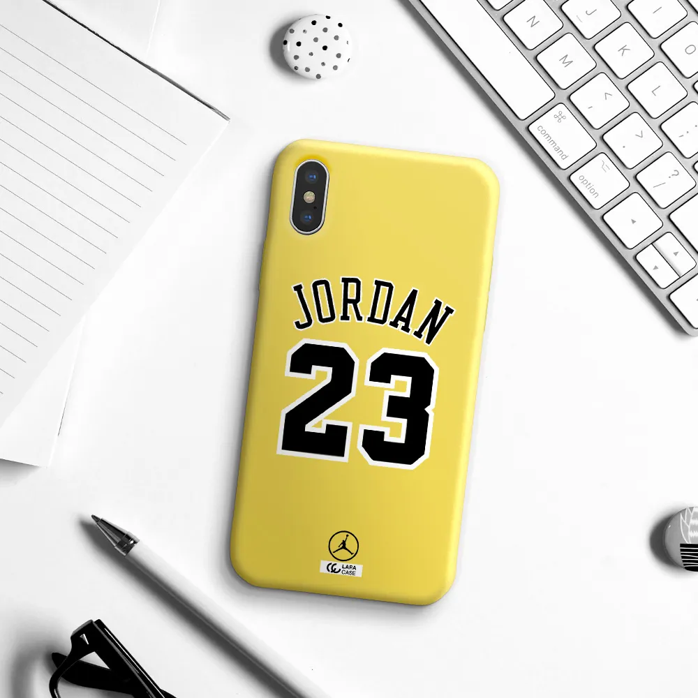 Twenty Three Jordan Apple iPhone XS Silicone canary yellow Case