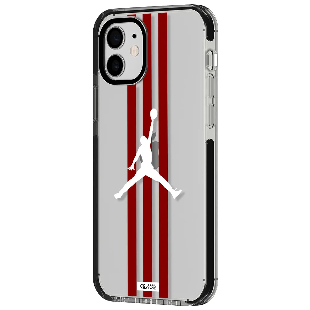 Jordan Icon Apple iPhone 11 impact black border Case