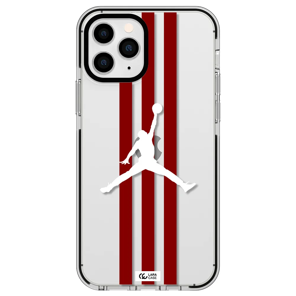 Jordan Icon Apple iPhone 11 pro impact black border Case