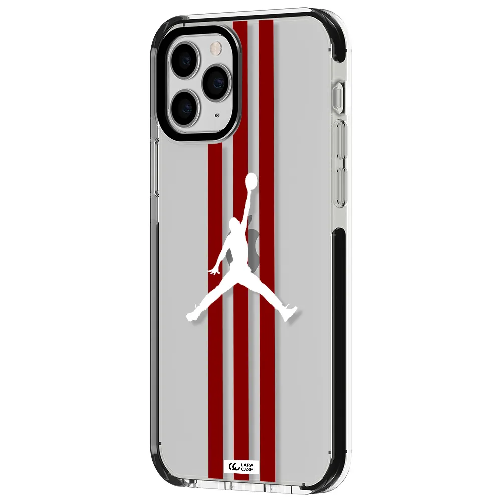 Jordan Icon Apple iPhone 11 pro max impact black border Case