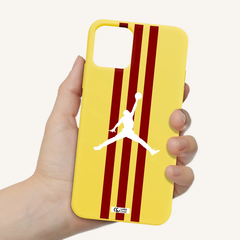 Jordan Icon Apple iPhone 11 pro max Silicone canary yellow Case