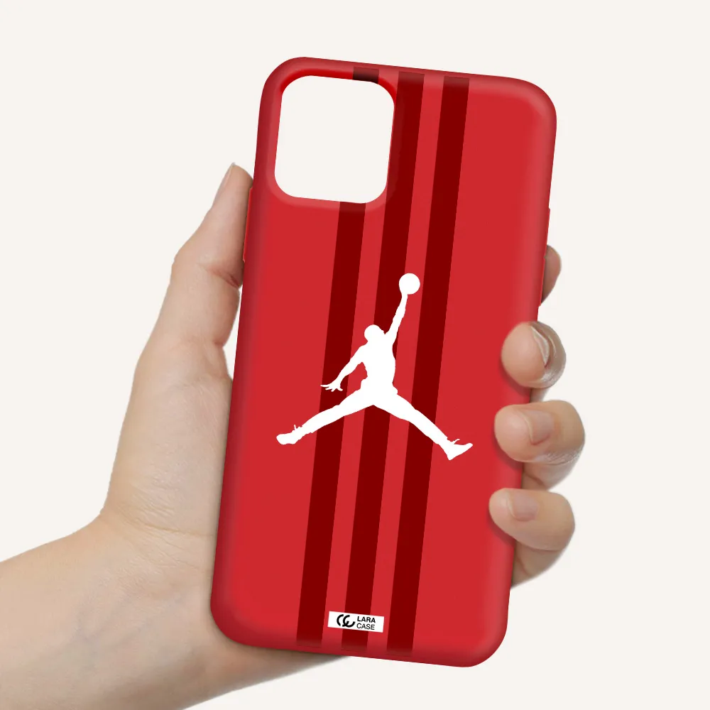 Jordan Icon Apple iPhone 11 pro max Silicone Imperial Red Case
