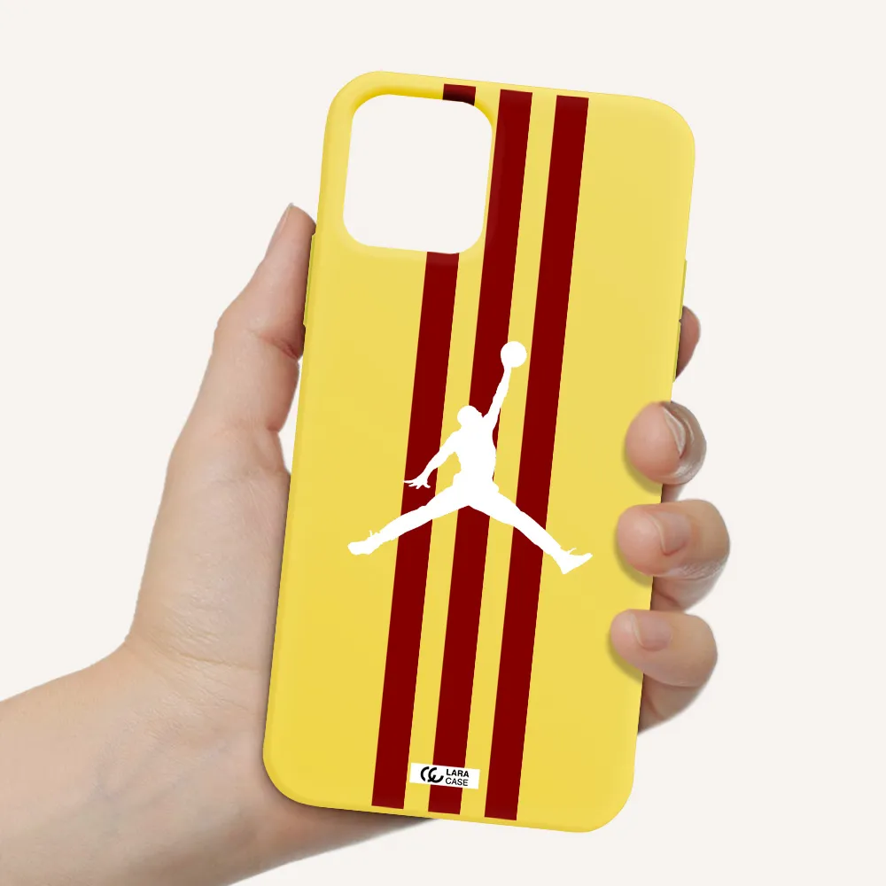 Jordan Icon Apple iPhone 11 pro Silicone canary yellow Case