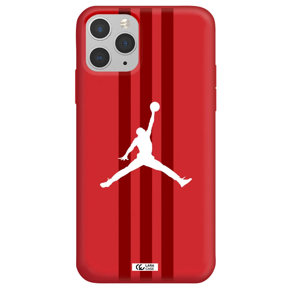 Jordan Icon Apple iPhone 11 pro Silicone Imperial Red Case