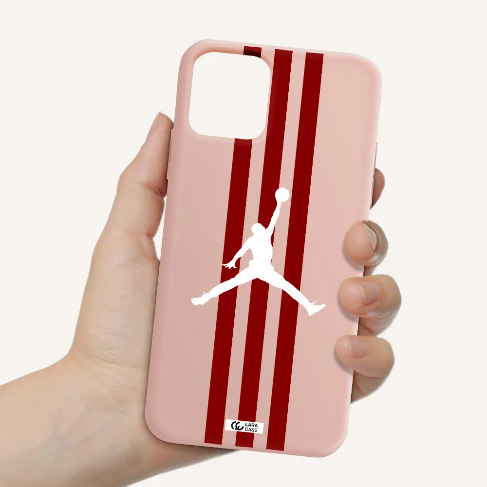 Jordan Icon Apple iPhone 11 pro Silicone pastel pink Case