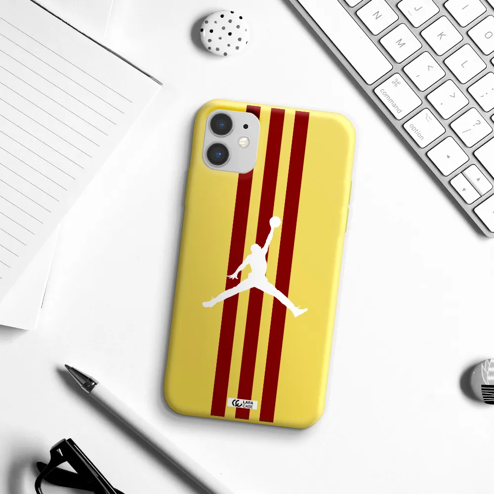 Jordan Icon Apple iPhone 11 Silicone canary yellow Case