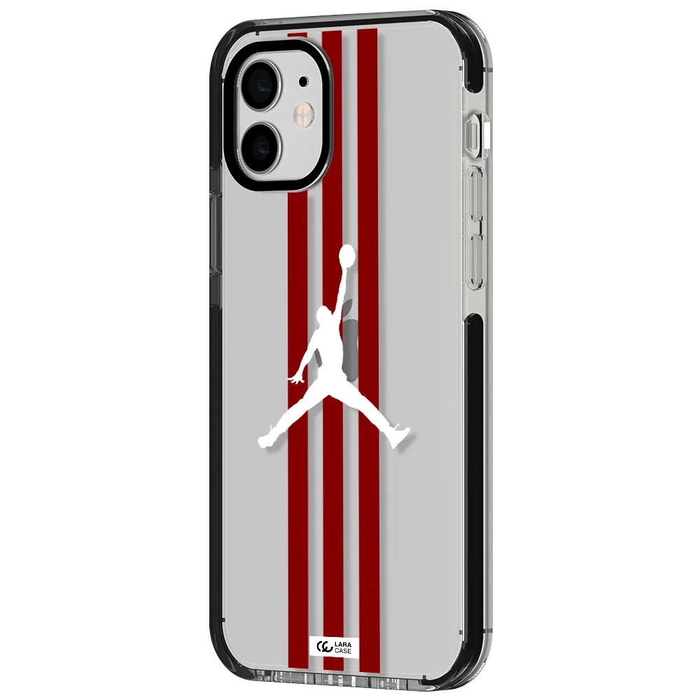 Jordan Icon Apple iPhone 12 impact black border Case